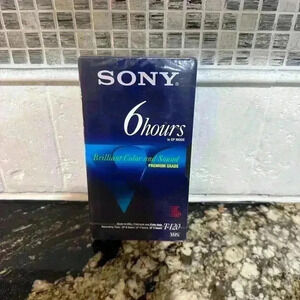 Sony VHS Tape T-120 6 Hours Blue NEW in plastic!!